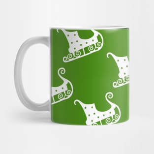 Santa's sleigh green christmas random pattern Mug